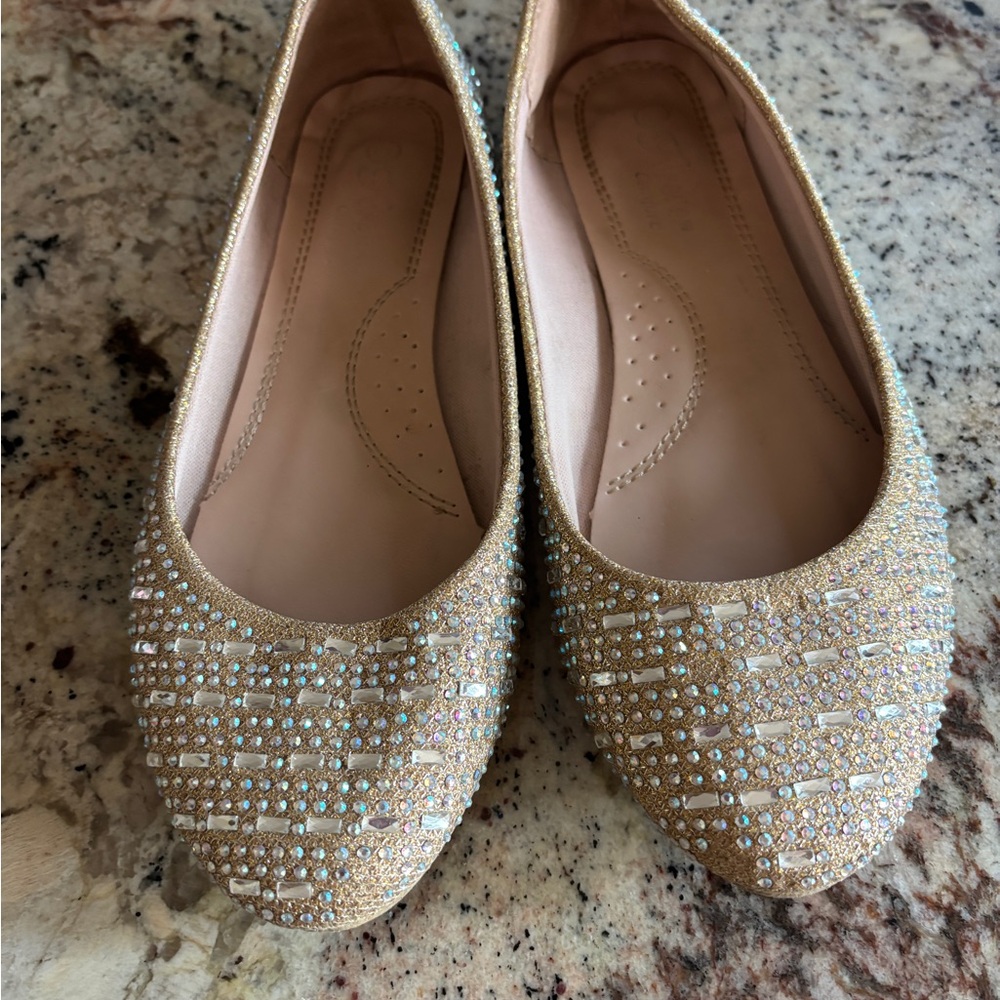 Elegant Rhinestone Embellished Flats